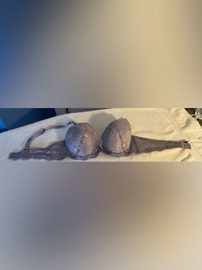 Lace Underwire Push-Up Bra - Taupe